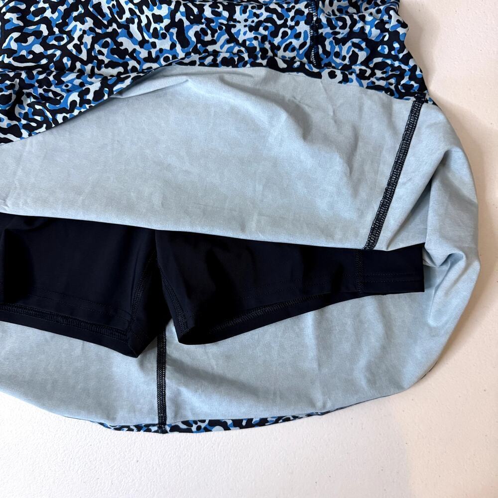 NWT Athleta Infinity Dress Women's Size Small Blue Leopard Built-in Shorts - Picture 6 of 6